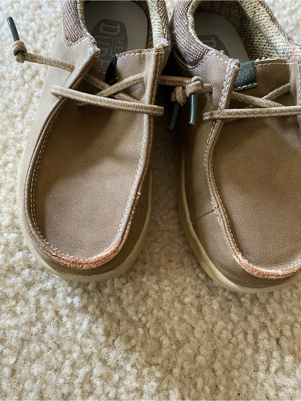 Hey DudeToddlersTan Canvas Boat Shoes